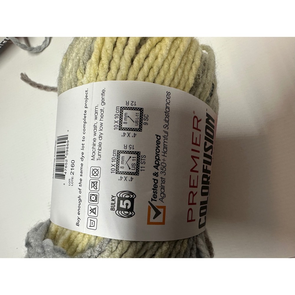 Premier Colorfusion Chunky Yarn Morning Coffee 1174-14‎ 2 Skeins Bulky Acrylic - Picture 3 of 3